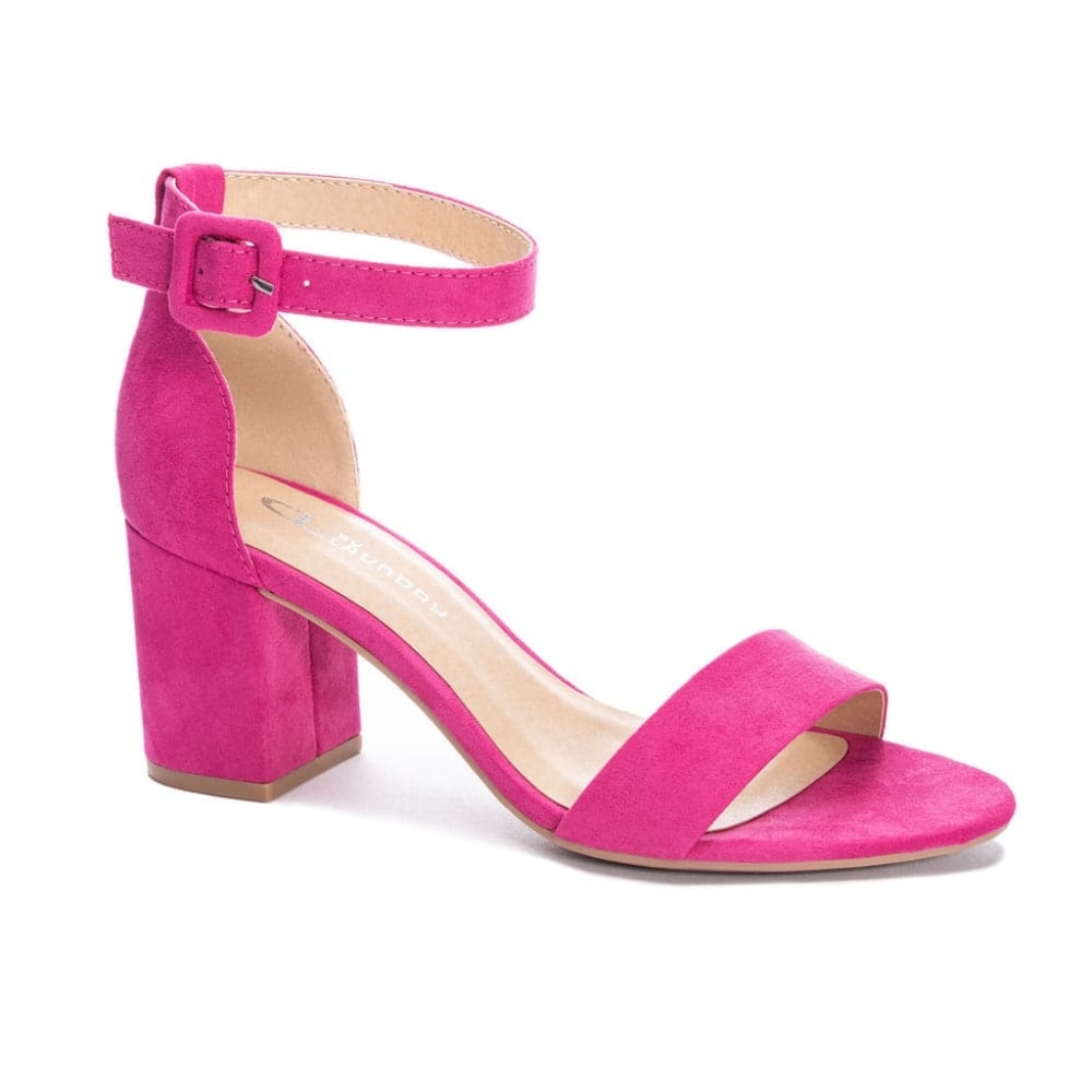 CL By Laundry hot pink block high hills